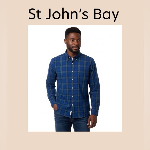St. John's Bay Other - Men’s Long Sleeve Button Down Shirt Size XL NWT
